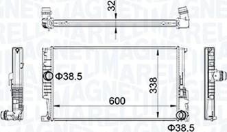 Magneti Marelli 350213159600 - Jäähdytin,moottorin jäähdytys inparts.fi