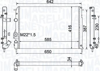 Magneti Marelli 350213159100 - Jäähdytin,moottorin jäähdytys inparts.fi