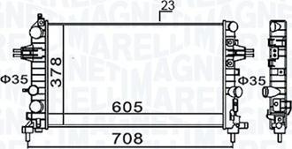 Magneti Marelli 350213159300 - Jäähdytin,moottorin jäähdytys inparts.fi