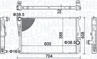 Magneti Marelli 350213155200 - Jäähdytin,moottorin jäähdytys inparts.fi