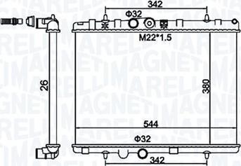 Magneti Marelli 350213156100 - Jäähdytin,moottorin jäähdytys inparts.fi