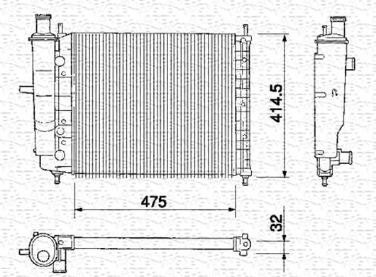 Magneti Marelli 350213151000 - Jäähdytin,moottorin jäähdytys inparts.fi