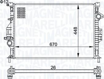 Magneti Marelli 350213158700 - Jäähdytin,moottorin jäähdytys inparts.fi