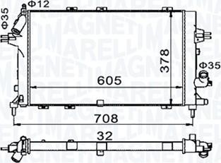 Magneti Marelli 350213153400 - Jäähdytin,moottorin jäähdytys inparts.fi