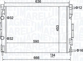 Magneti Marelli 350213153500 - Jäähdytin,moottorin jäähdytys inparts.fi