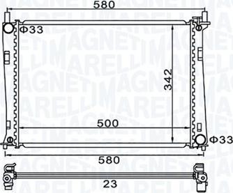 Magneti Marelli 350213152600 - Jäähdytin,moottorin jäähdytys inparts.fi