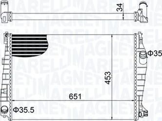 Magneti Marelli 350213152000 - Jäähdytin,moottorin jäähdytys inparts.fi