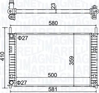 Magneti Marelli 350213152700 - Jäähdytin,moottorin jäähdytys inparts.fi