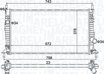 Magneti Marelli 350213157400 - Jäähdytin,moottorin jäähdytys inparts.fi