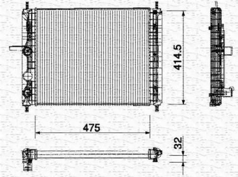 Magneti Marelli 350213164000 - Jäähdytin,moottorin jäähdytys inparts.fi