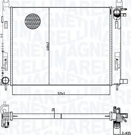 Magneti Marelli 350213165100 - Jäähdytin,moottorin jäähdytys inparts.fi