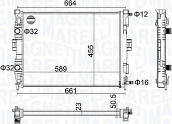 Magneti Marelli 350213160600 - Jäähdytin,moottorin jäähdytys inparts.fi