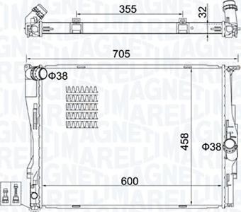 Magneti Marelli 350213160700 - Jäähdytin,moottorin jäähdytys inparts.fi