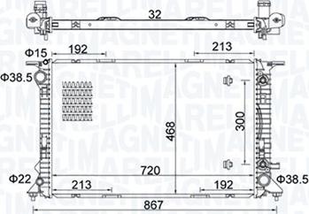 Magneti Marelli 350213161800 - Jäähdytin,moottorin jäähdytys inparts.fi