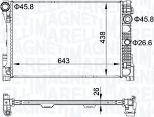 Magneti Marelli 350213161300 - Jäähdytin,moottorin jäähdytys inparts.fi