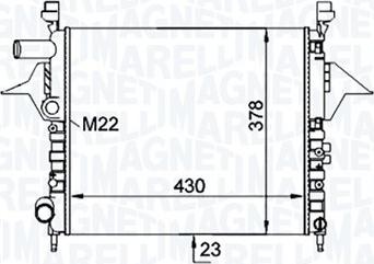 Magneti Marelli 350213161200 - Jäähdytin,moottorin jäähdytys inparts.fi