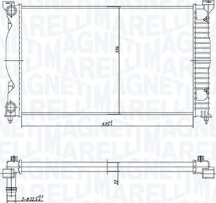 Magneti Marelli 350213168200 - Jäähdytin,moottorin jäähdytys inparts.fi