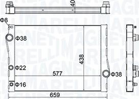 Magneti Marelli 350213163500 - Jäähdytin,moottorin jäähdytys inparts.fi