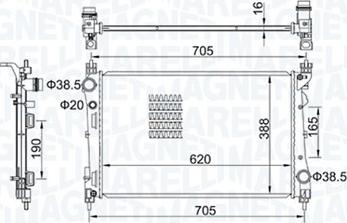 Magneti Marelli 350213163100 - Jäähdytin,moottorin jäähdytys inparts.fi