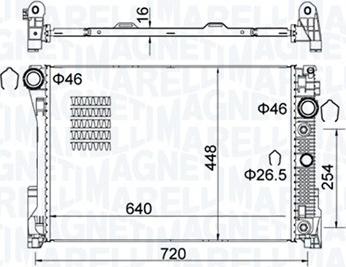 Magneti Marelli 350213163300 - Jäähdytin,moottorin jäähdytys inparts.fi