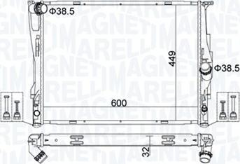 Magneti Marelli 350213162700 - Jäähdytin,moottorin jäähdytys inparts.fi