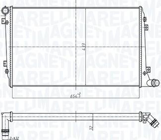 Magneti Marelli 350213167300 - Jäähdytin,moottorin jäähdytys inparts.fi