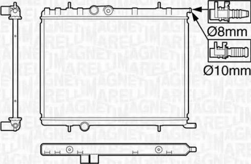 Magneti Marelli 350213119900 - Jäähdytin,moottorin jäähdytys inparts.fi