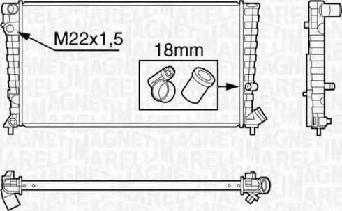 Magneti Marelli 350213119500 - Jäähdytin,moottorin jäähdytys inparts.fi