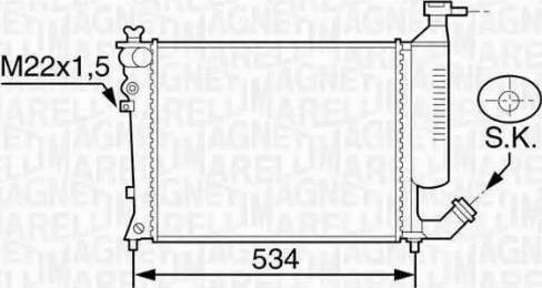 Magneti Marelli 350213119009 - Jäähdytin,moottorin jäähdytys inparts.fi