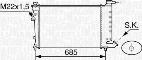 Magneti Marelli 350213119100 - Jäähdytin,moottorin jäähdytys inparts.fi