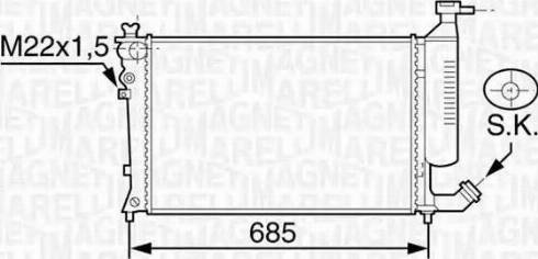 Magneti Marelli 350213119200 - Jäähdytin,moottorin jäähdytys inparts.fi