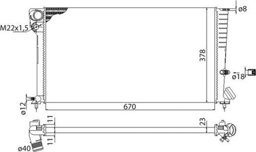 Magneti Marelli 350213118103 - Jäähdytin,moottorin jäähdytys inparts.fi