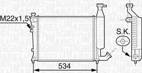 Magneti Marelli 350213117700 - Jäähdytin,moottorin jäähdytys inparts.fi