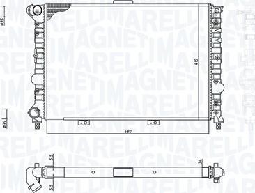 Magneti Marelli 350213184900 - Jäähdytin,moottorin jäähdytys inparts.fi