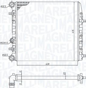 Magneti Marelli 350213184600 - Jäähdytin,moottorin jäähdytys inparts.fi