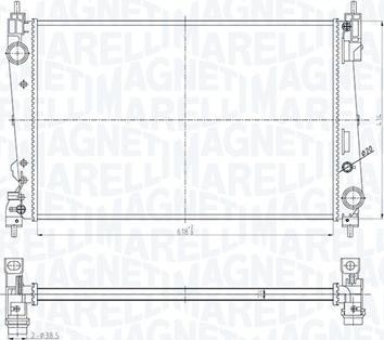 Magneti Marelli 350213184300 - Jäähdytin,moottorin jäähdytys inparts.fi