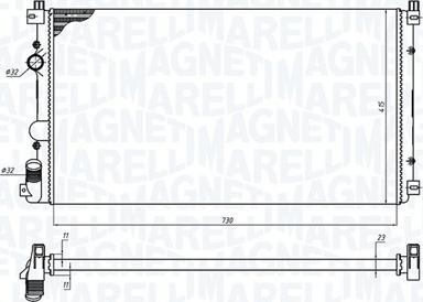 Magneti Marelli 350213185100 - Jäähdytin,moottorin jäähdytys inparts.fi