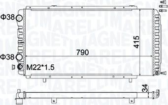 Magneti Marelli 350213180900 - Jäähdytin,moottorin jäähdytys inparts.fi