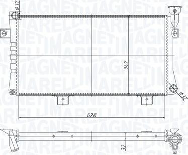 Magneti Marelli 350213180600 - Jäähdytin,moottorin jäähdytys inparts.fi