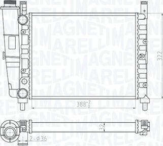 Magneti Marelli 350213180200 - Jäähdytin,moottorin jäähdytys inparts.fi