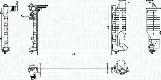 Magneti Marelli 350213188400 - Jäähdytin,moottorin jäähdytys inparts.fi