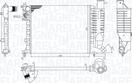 Magneti Marelli 350213188500 - Jäähdytin,moottorin jäähdytys inparts.fi