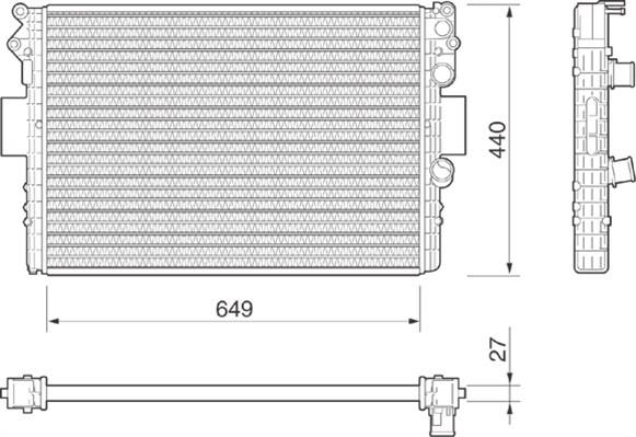 Magneti Marelli 350213183000 - Jäähdytin,moottorin jäähdytys inparts.fi