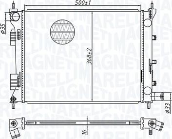 Magneti Marelli 350213183100 - Jäähdytin,moottorin jäähdytys inparts.fi