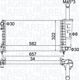 Magneti Marelli 350213183700 - Jäähdytin,moottorin jäähdytys inparts.fi