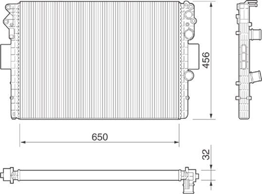 Magneti Marelli 350213182000 - Jäähdytin,moottorin jäähdytys inparts.fi