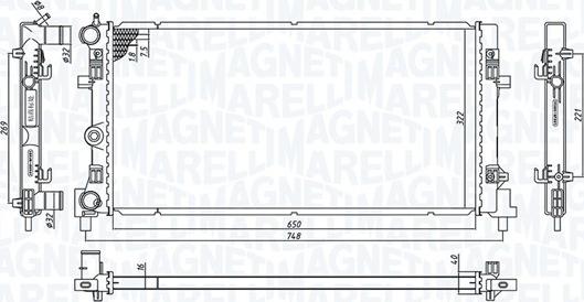 Magneti Marelli 350213182300 - Jäähdytin,moottorin jäähdytys inparts.fi