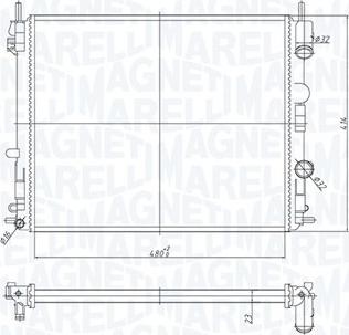 Magneti Marelli 350213182200 - Jäähdytin,moottorin jäähdytys inparts.fi