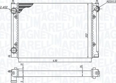 Magneti Marelli 350213187400 - Jäähdytin,moottorin jäähdytys inparts.fi