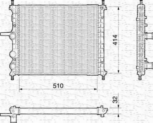 Magneti Marelli 350213187000 - Jäähdytin,moottorin jäähdytys inparts.fi